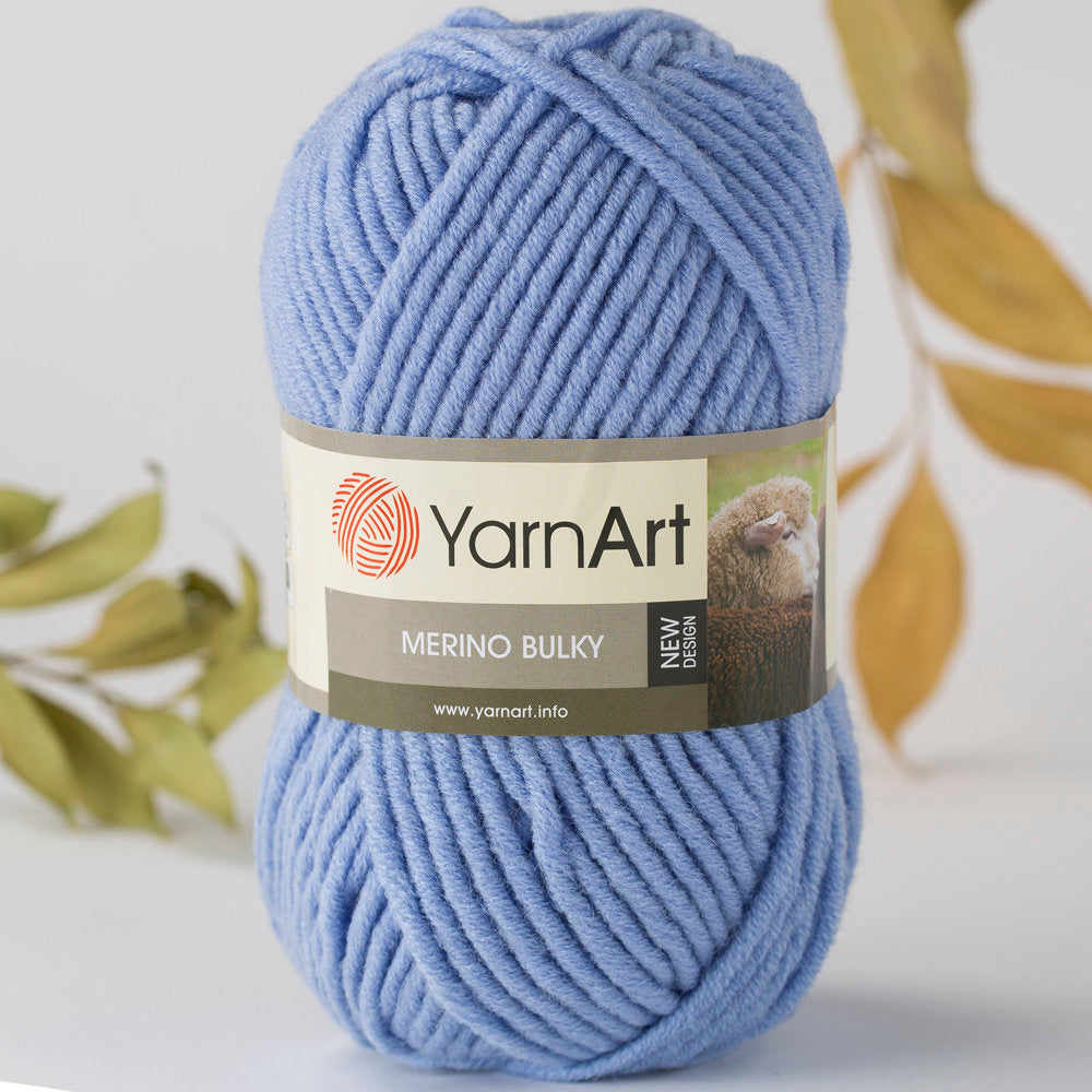 Yarnart Merino Bulky Mavi El Örgü İpi - 3042